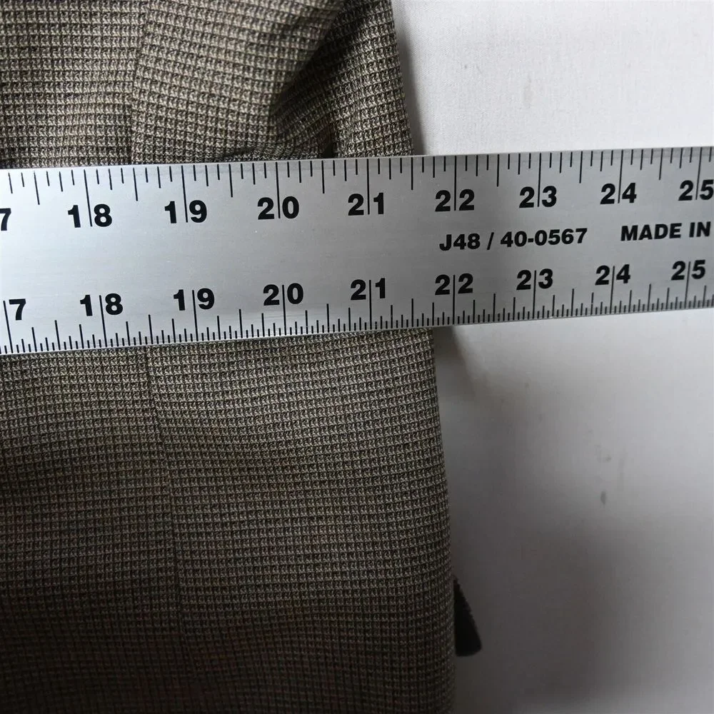 J Ferrar 44L Brown Check 100% Wool Mens Sport Coat Suit Jacket Blazer‎